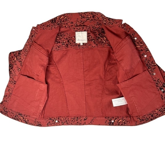 NWT ELLA MOSS Cheetah Sable Swirl Denim Jacket Women's Size S - Picture 13 of 16